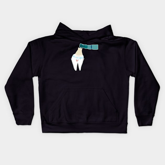 Happy Dental Cleaning Kids Hoodie by Happimola